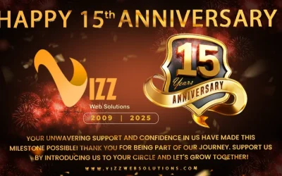 Celebrating 15 Years of Innovation and Excellence | Vizz Web Solutions