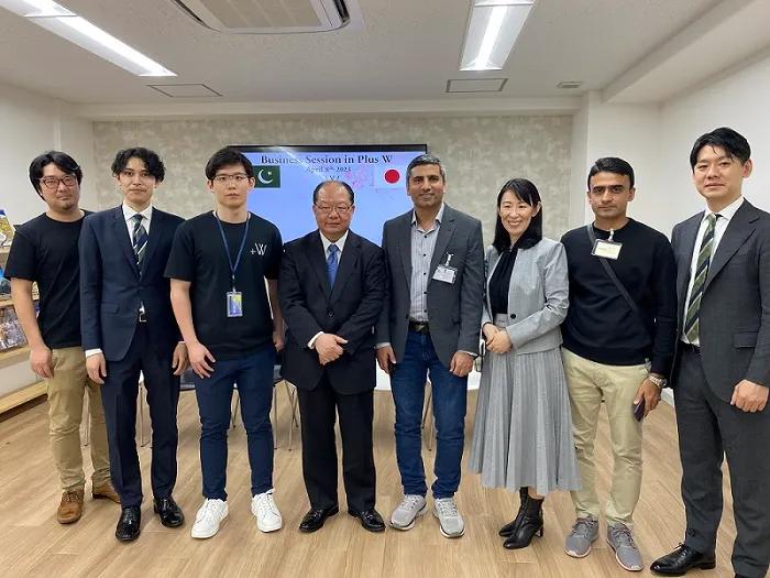 Vizz Web Solutions team at Japan IT Week technology exhibition