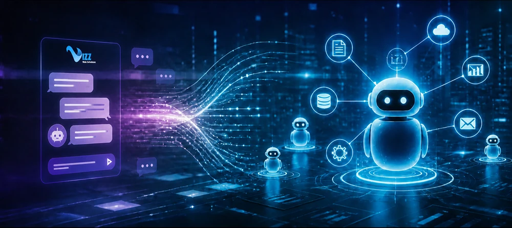 From Chatbots to Agentic AI: Why 2026 is the Turning Point for Enterprise SaaS- vizzwebsolutions From Chatbots to Agentic AI: Why 2026 is the Turning Point for Enterprise SaaS- vizzwebsolutions