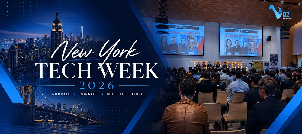 Inside New York Tech Week 2026: AI, Startups & Business Innovation- vizzwebsolutions Inside New York Tech Week 2026: AI, Startups & Business Innovation- vizzwebsolutions